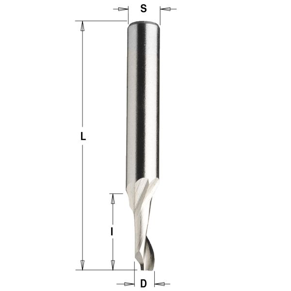 Фото Фреза спиральная по алюминию HSS+Co Z1 S=8 D=4x12x60 RH в интернет-магазине ToolHaus.ru